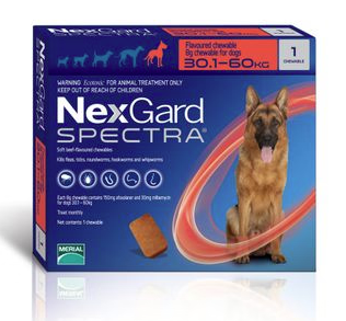 NexGard Spectra Dog Chewable Xtra Large 30.1 - 60kg 1pk
