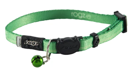 Rogz Kiddycat Collar Lime Paws 11mm