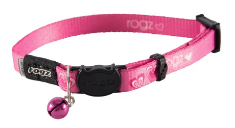 Rogz Kiddycat Collar Pink Hearts 8mm