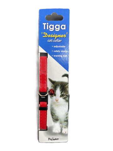 Tigga Shiny Cat Collar Red