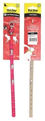 Pet One Cat Collar Fish Studded Pink