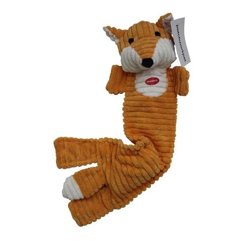 Patchwork Pet Dog Toy - Corduroy Flat Orange Fox 51cm