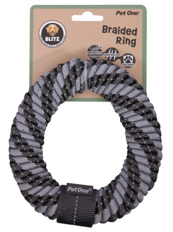Blitz Rope Braided Ring Grey