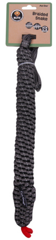 Pet One Dog Toy - Blitz Rope Braided Snake Grey