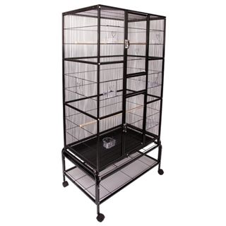 Avi One Bird Cage - Square Tall Black 83.5x53.5x180.5cm
