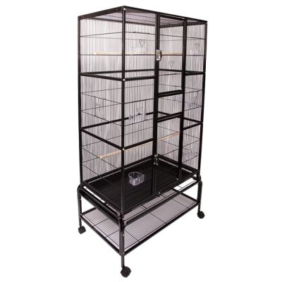 Avi One Bird Cage - Square Tall Black 83.5x53.5x180.5cm