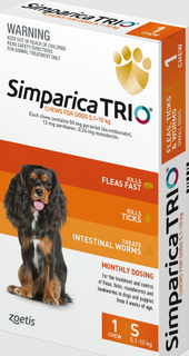 Simparica Trio Chewable Tab 5.1kg - 10kg - 1pk