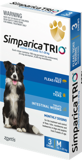 Simparica Trio Chewable Tab 10.1 - 20kg - 1pk