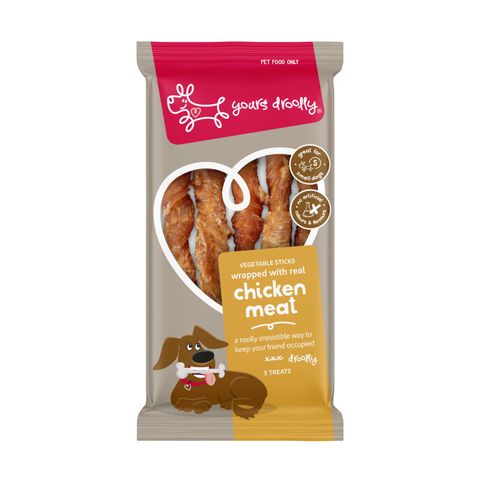 Yours Droolly Chicken Wrapped Sticks - Small 5pk