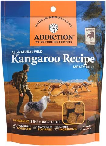 Addiction Meaty Bites Treats Kangaroo 113g