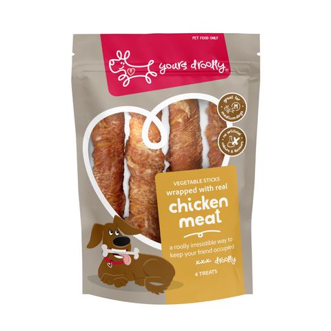 Yours Droolly Chicken Wrapped Sticks - Medium 4pk