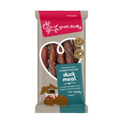 Yours Droolly Duck Wrapped Sticks - Small 5pk