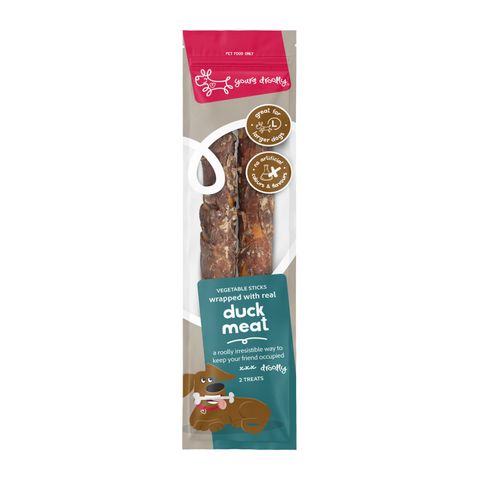 Yours Droolly Duck Wrapped Sticks - Large 2pk