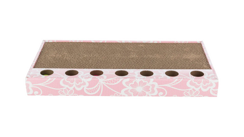 Trixie Cardboard Scratcher with Ball Track - Pink