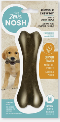 Zeus Nosh Flexible Chew Bone Chicken For Puppies Med 15cm