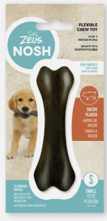Zeus Nosh Flexible Chew Bone Bacon For Puppies  Sml 11cm