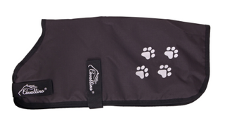 Arion Cavallino Paw Print Dog Coat - Black 40cm