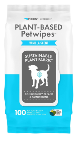 Petkin Plant-Based Wipes Vanilla 100pk