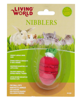 Living World Nibblers Wood Chew - Loofah & Strawberry