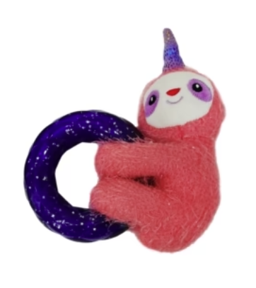 Pet Park Boulevard Plush Sloth on TPR Ring