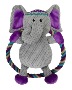 Pet Park Boulevard Plush Elephant Rope Flyer