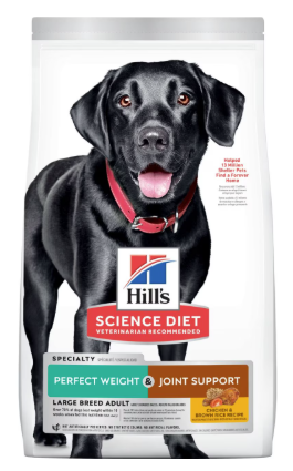 Science Diet Dog Adult Large Breed Perfect Weight + Joint Support 11.34kg