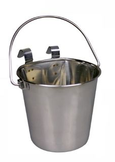 Pet One Hanging Pail - Flat Sided Stainless Steel 2.2L