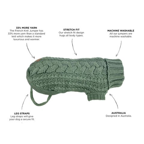 Huskimo French Knit Jumper - Eucalyptus