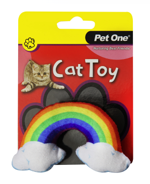 Pet One Cat Toy - Rainbow with Crinkle 6cm