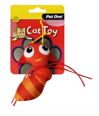 Pet One Cat Toy - Red Ant with String 10.5cm