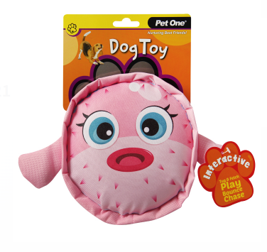 Pet One Dog Toy - Globefish with Big Squeaker 27x18cm