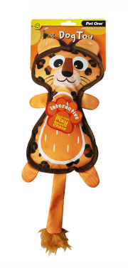Pet One Dog Toy - Tiger with Squeaker 42cm