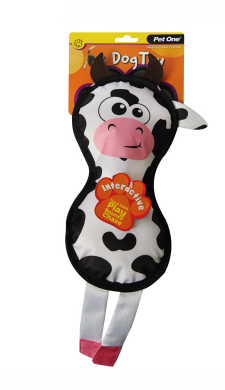 Pet One Dog Toy - Cow with Squeaker 42cm
