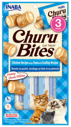 Inaba Cat Churu Bites Chicken Wraps with Tuna & Scallop 3pk