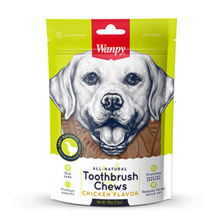 Wanpy Dog Treat Tooth Brush Chews Chicken 100g