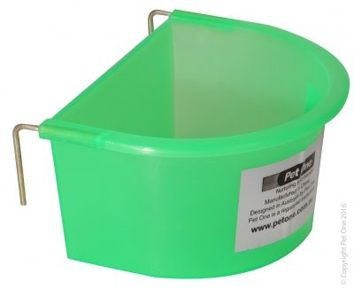 Pet One Poultry Feed Trough Half Round 11.3x8.5x5.5cm