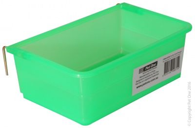 Pet One Poultry Feed Trough Rectangular Medium 17.3x10.7x6cm