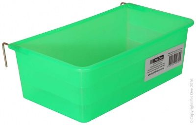 Pet One Poultry Feed Trough Rectangular Large 23.3x12.5x7.7cm