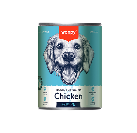 Wanpy Dog Wet Chicken Recipe Can 375g
