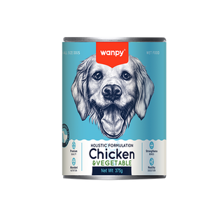 Wanpy Dog Wet Chicken & Vegetable Recipe Can 375g