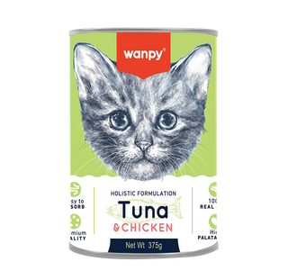 Wanpy Kitten Wet Tuna & Chicken Recipe Can 375g