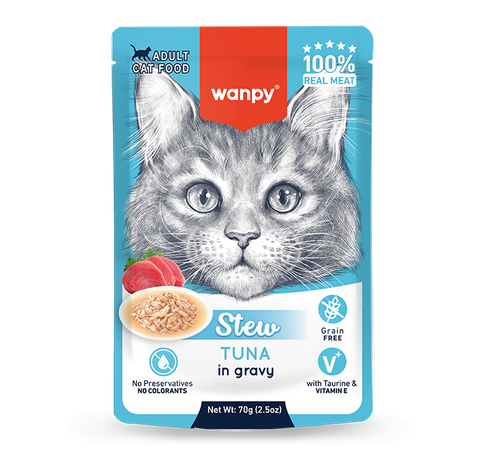 Wanpy Cat Stew Tuna in Gravy Pouch 70g