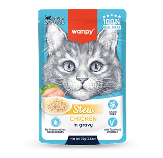 Wanpy Cat Stew Chicken in Gravy Recipe Pouch 70g