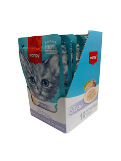 Wanpy Kitten Stew Chicken & Duck in Gravy Recipe Box (10)