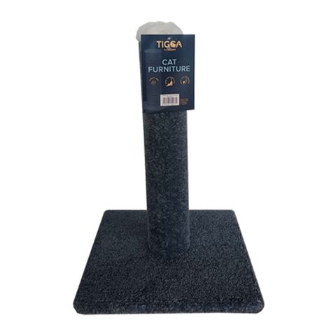 Tigga Carpet Cat Scratch Pole - Small Slate 50cm