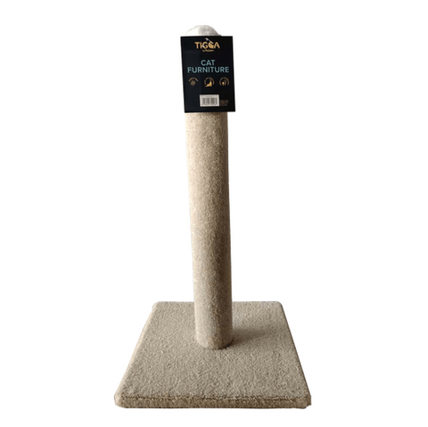 Tigga Carpet Cat Scratch Pole - Medium Cream 75cm