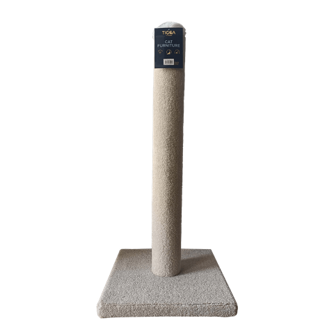 Tigga Carpet Cat Scratch Pole - Large Cream 100cm