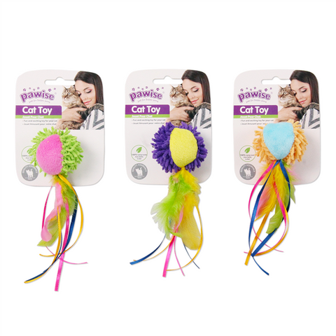 Pawise Cat Toy - Plush Ball with Tail