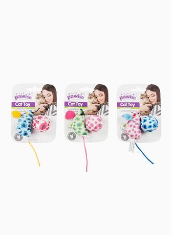 Pawise Cat Toy - Plush Mouse & Ball
