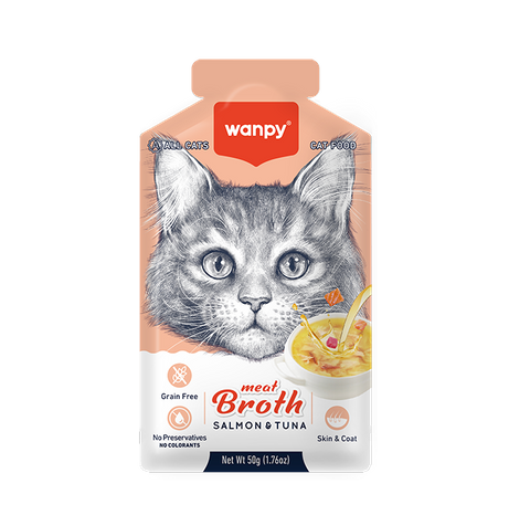 Wanpy Cat Meat Broth - Salmon & Tuna 50g